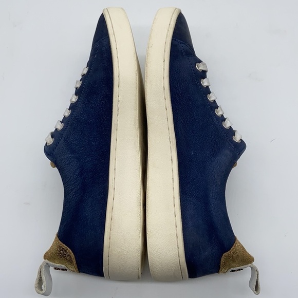 Fly London Maco Blue Suede & Gold Glitter Low Top Sneakers - fits like an 8.5-9 - Picture 5 of 8